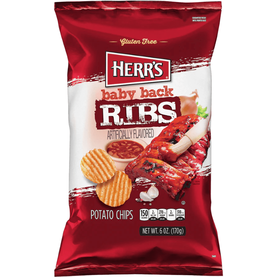 HERR´S POTATO CHIPS BABY BACK RIBS 6 OZ - SUPERMIX