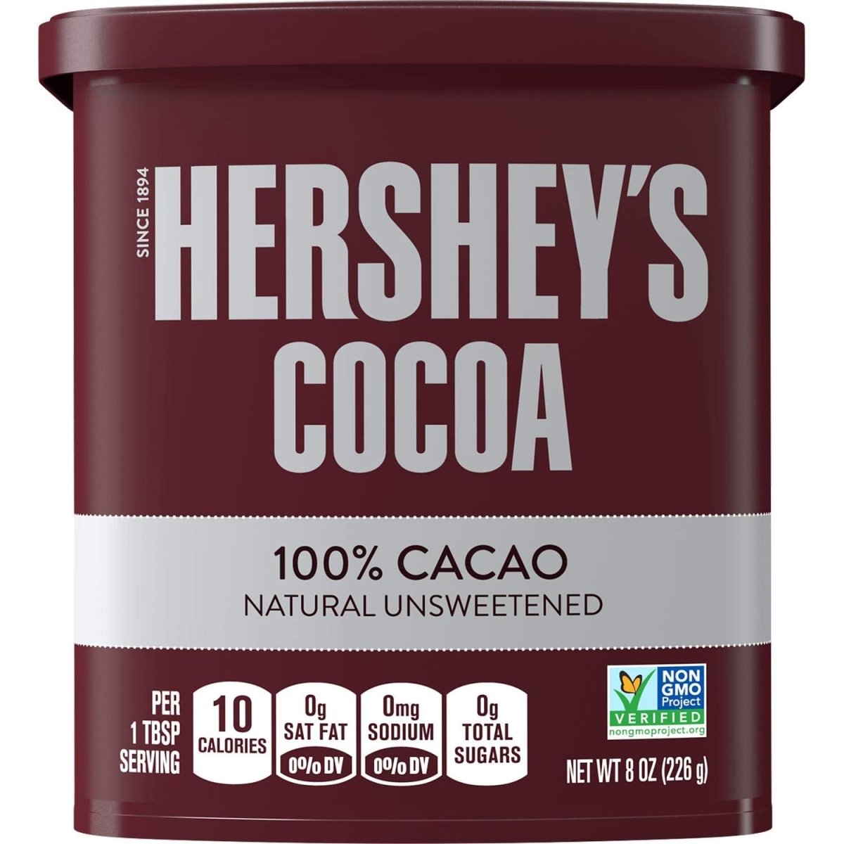 HERSHEYS COCOA UNSWEETENED CAN 8 OZ - SUPERMIX