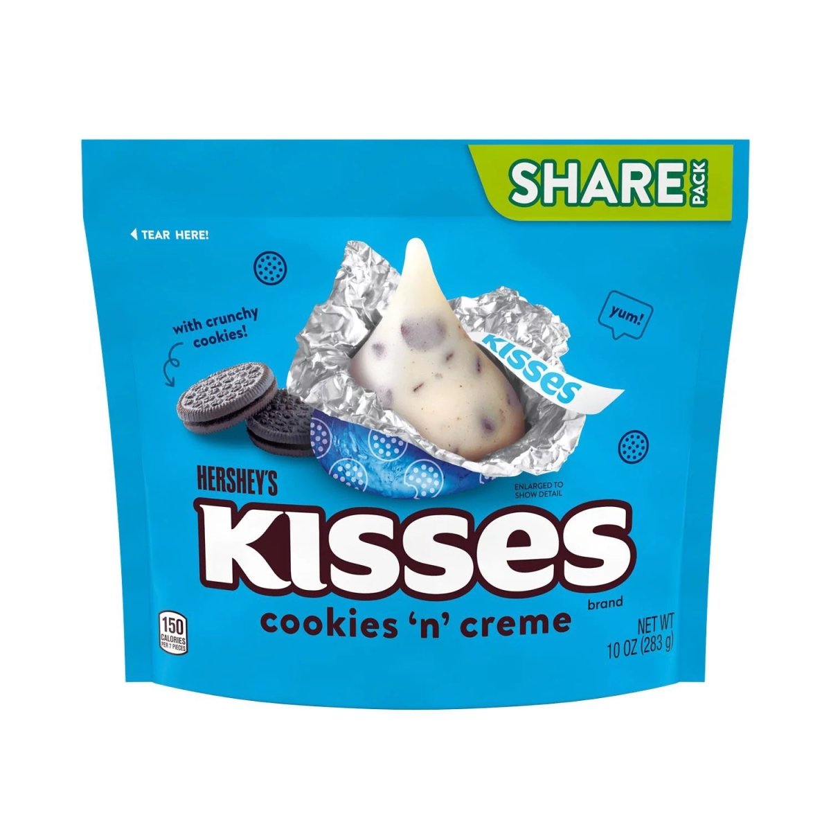 HERSHEY'S KISSES CHOCOLATE COOKIES N CREME 8/10.5 OZ - SUPERMIX