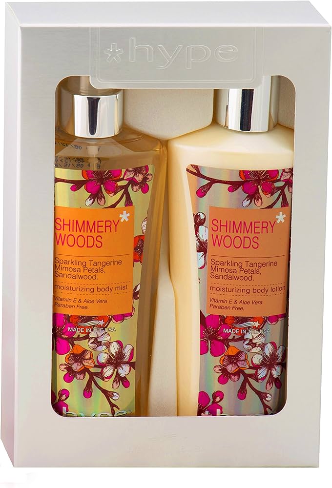 HYPE SHIMMERY WOODS SET BODY MIST+ BODY LOTION 8 OZ - SUPERMIX