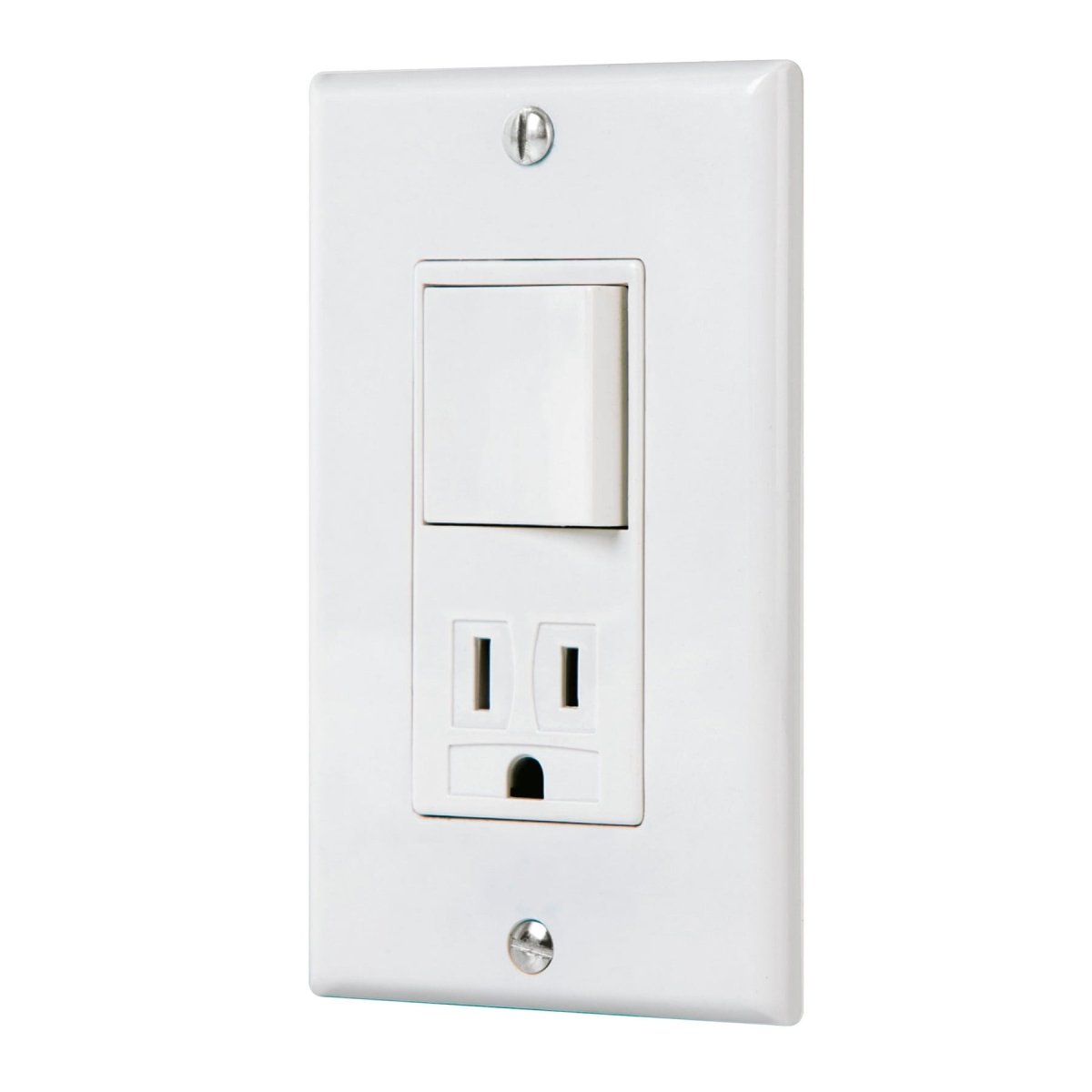 INTERRUPTOR + TOMACORRIENTE BLANCO LINEA CLASSIC VOLTECK - SUPERMIX