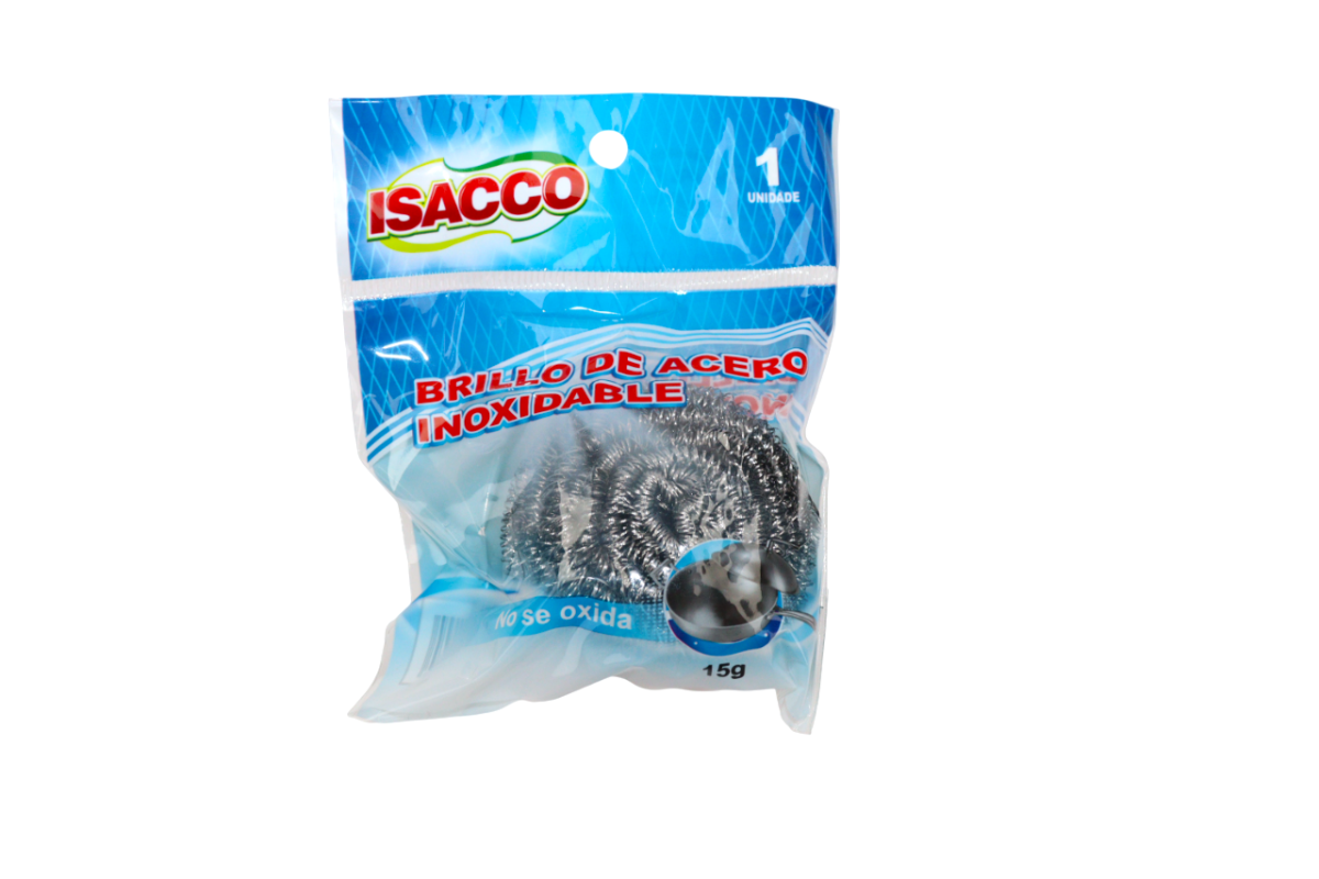 ISACCO BRILLO DE ACERO INOXIDABLE 15GR 1 PZ 36/1 WS - 1412 - SUPERMIX