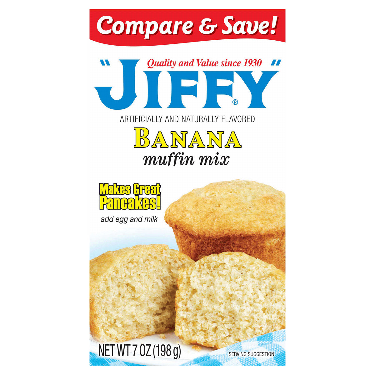 JIFFY MUFFIN MIX BANANA 7 OZ - SUPERMIX