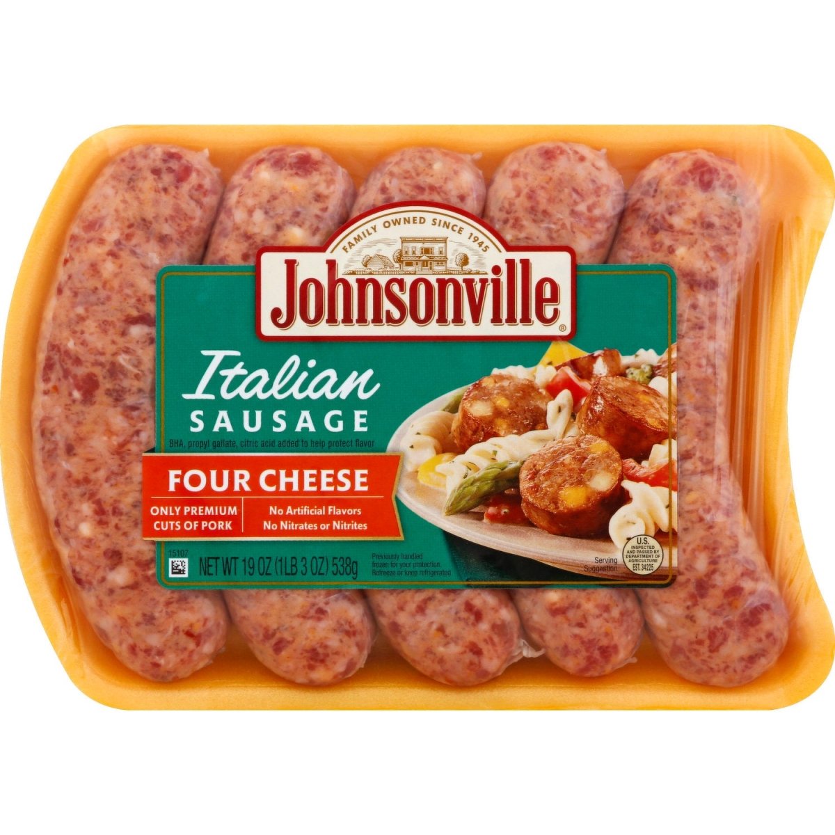 JOHNSONVILLE ITALIAN FOUR CHEESE 19 OZ - SUPERMIX