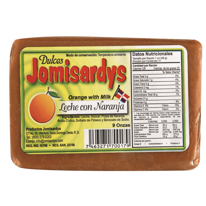 JOMISARDYS DULCE LECHE C/NARANJA GRANDE - SUPERMIX