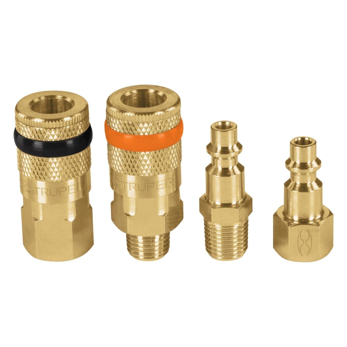 JUEGO DE 4 CONECTORES 1/4" NPT PARA COMPRESOR TRUPER - SUPERMIX