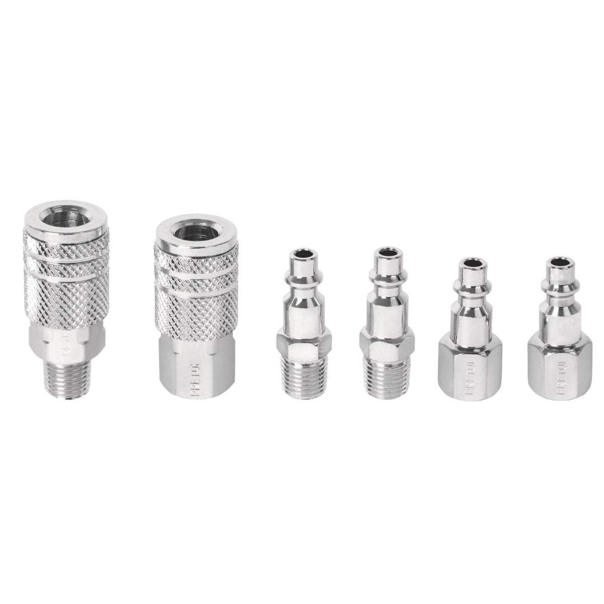 JUEGO DE 6 CONECTORES 1/4" NPT PARA COMPRESOR PRETUL - SUPERMIX