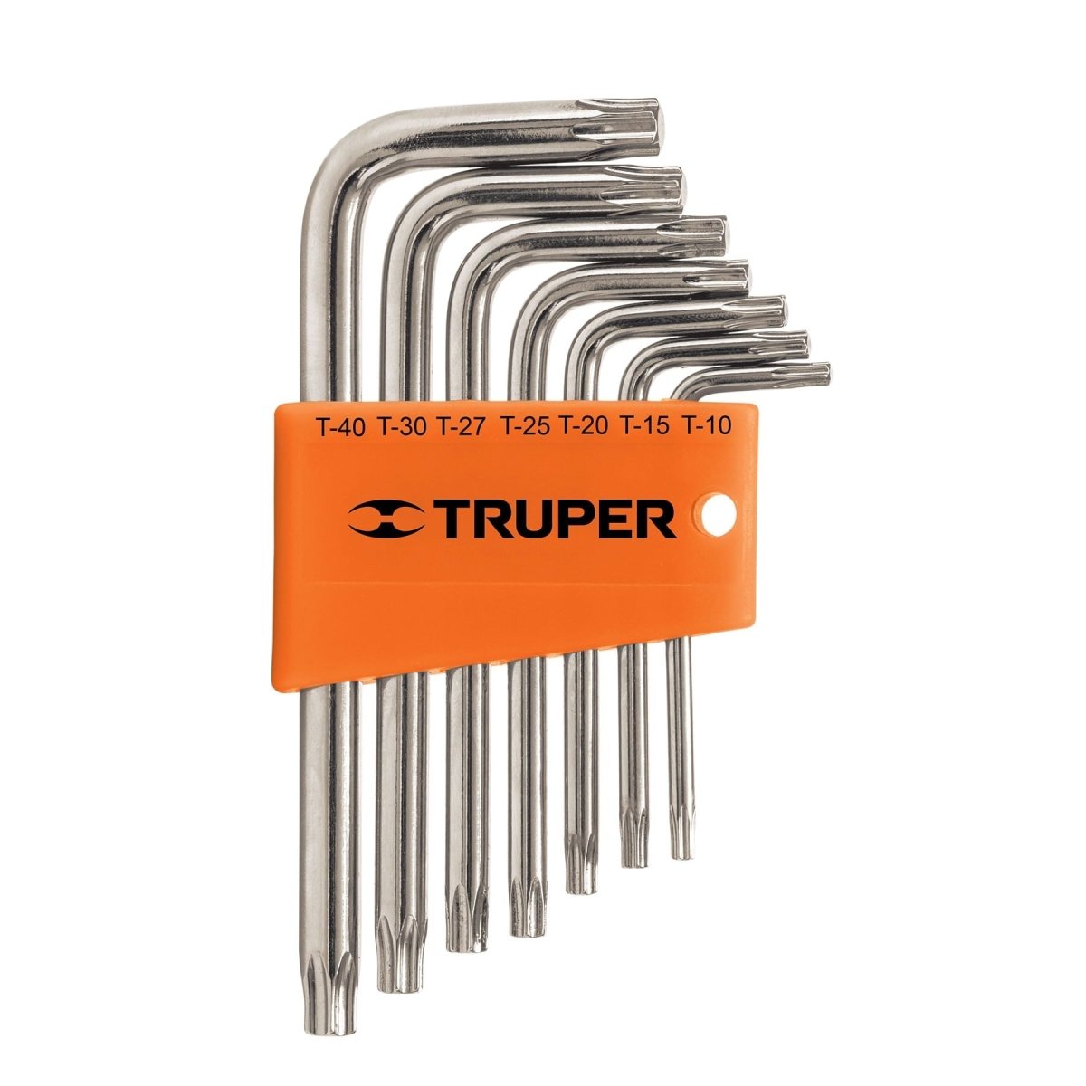 JUEGO DE 7 LLAVES TORX DESDE T10 HASTA T40 TRUPER.. - SUPERMIX