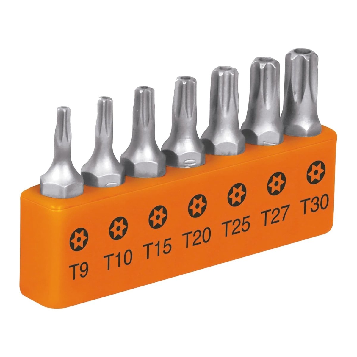 JUEGO DE 7 PUNTAS TORX CON SEGURO MIXTAS DESDE T9 HASTA T30 COSTAS TRUPER EXPERT.. - SUPERMIX