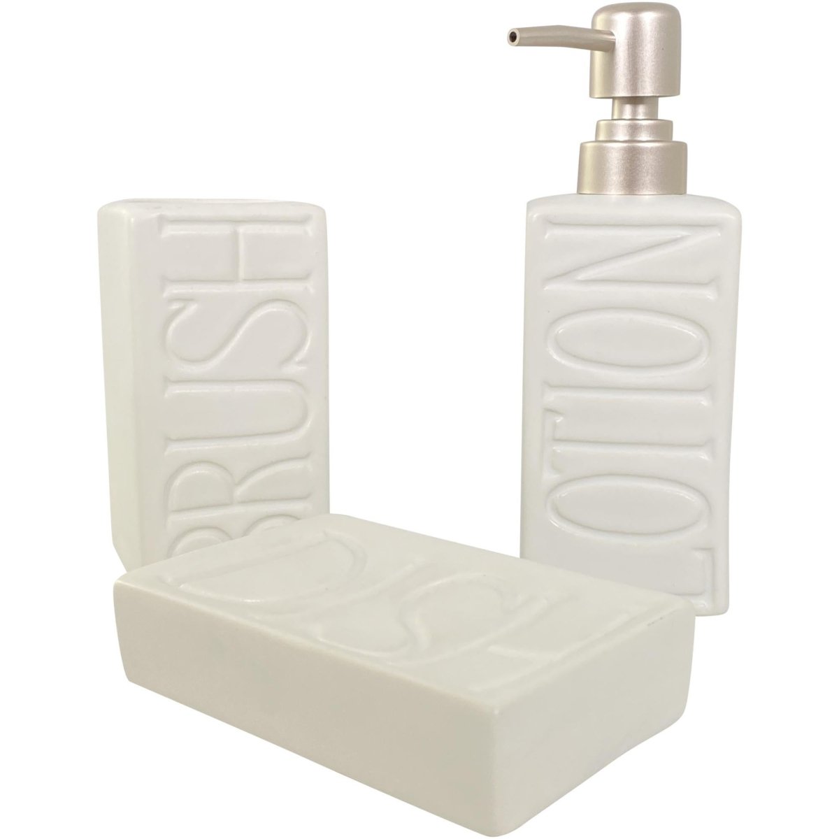 JUEGO DE BAÑO 3PZ 21.7X20X7.2CM - SUPERMIX