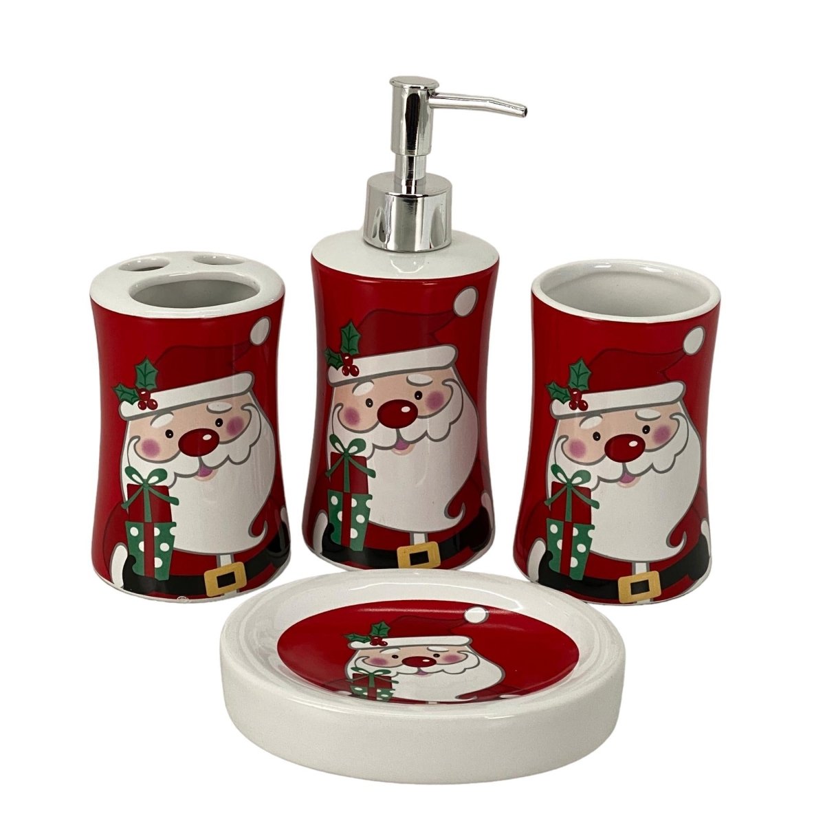 JUEGO DE BAÑO 4PZ 7.7X7.7X18.7CM - SUPERMIX