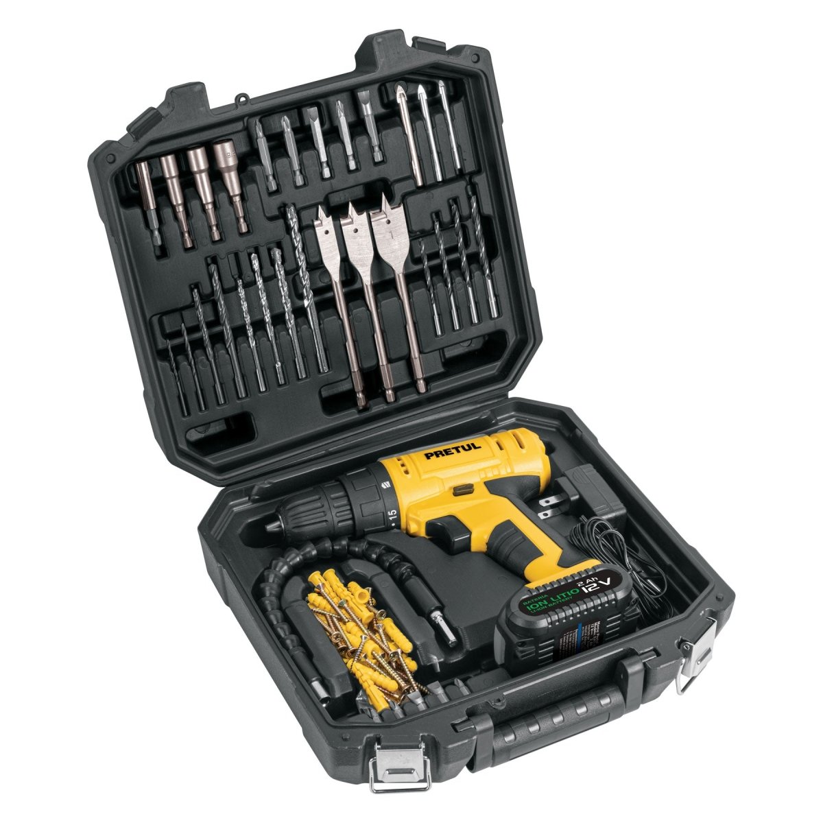 JUEGO DE TALADRO/DESTORNILLADOR 3/8" 12V - SUPERMIX