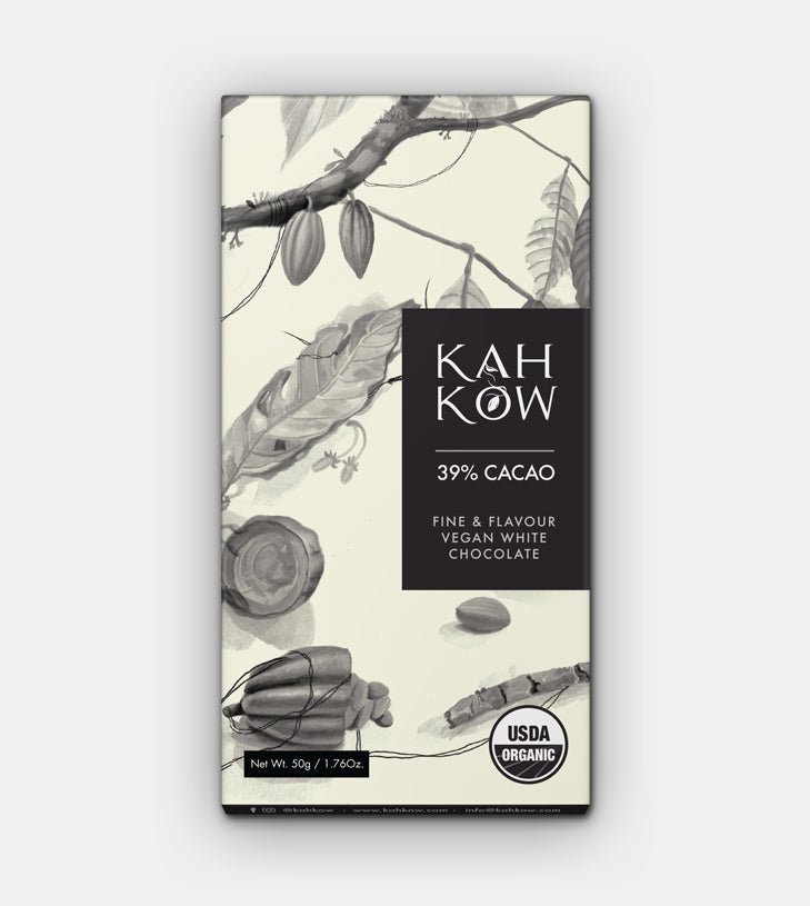 KAH KOW CHOCOLATE BLANCO 40 % CACAO 50 GR TABLETA - SUPERMIX