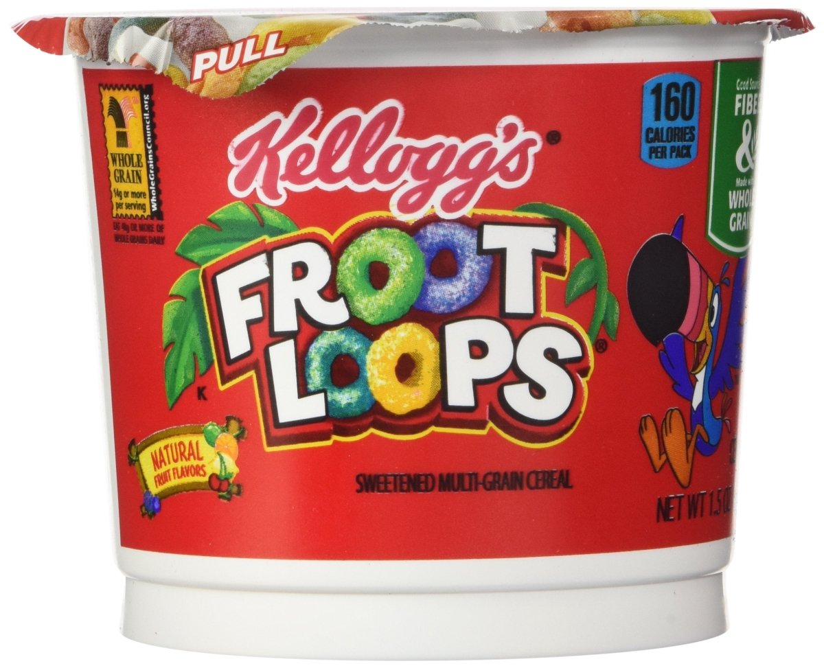 KELLOGG'S FROOT LOOPS CUP CEREAL 60 CT/1.5 OZ - SUPERMIX