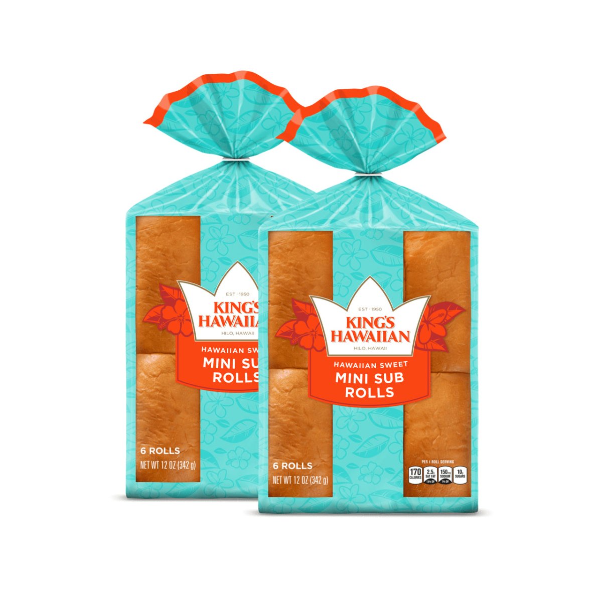 KINGS HWN MINI SUB ROLL 6PK 12 OZ - SUPERMIX