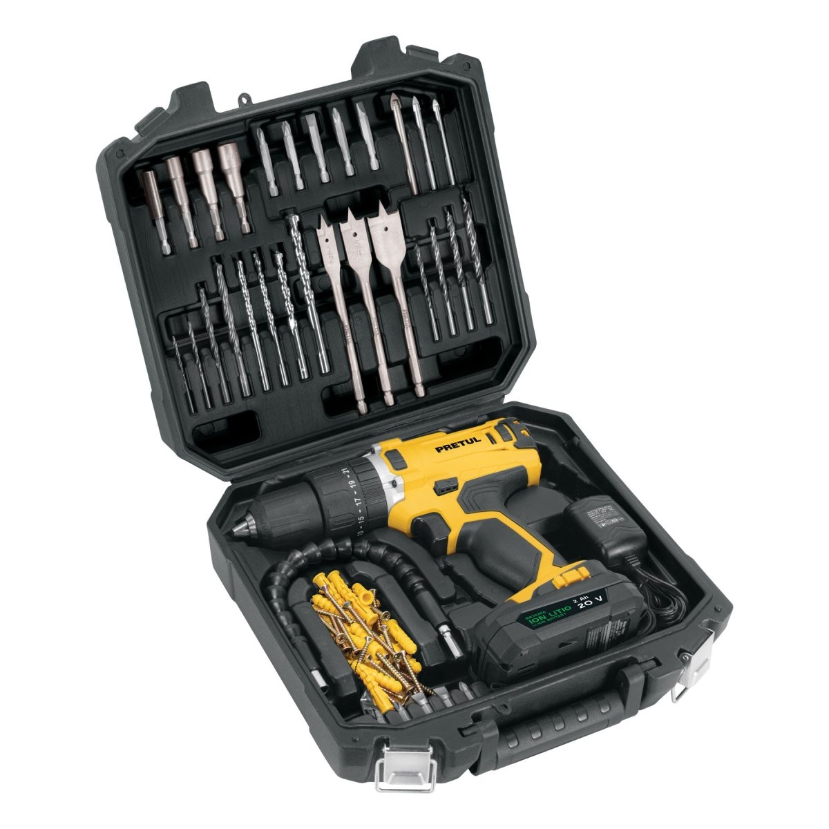 KIT ROTOMARTILLO INALÁMBRICO 1/2",20V + 35 A - SUPERMIX