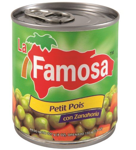 LA FAMOSA PETIT POIS CON ZANAHORIA 8 OZ - SUPERMIX