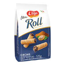 LAGO GALLETAS WAFERS MINI ROLL COCO 125 GR - SUPERMIX