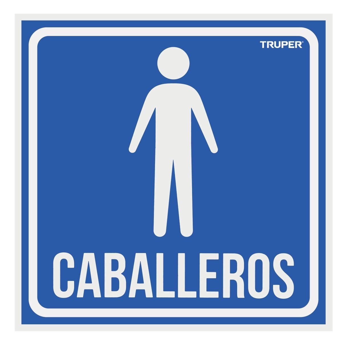 LETRERO "CABALLEROS" PARA BAÑO TRUPER - SUPERMIX