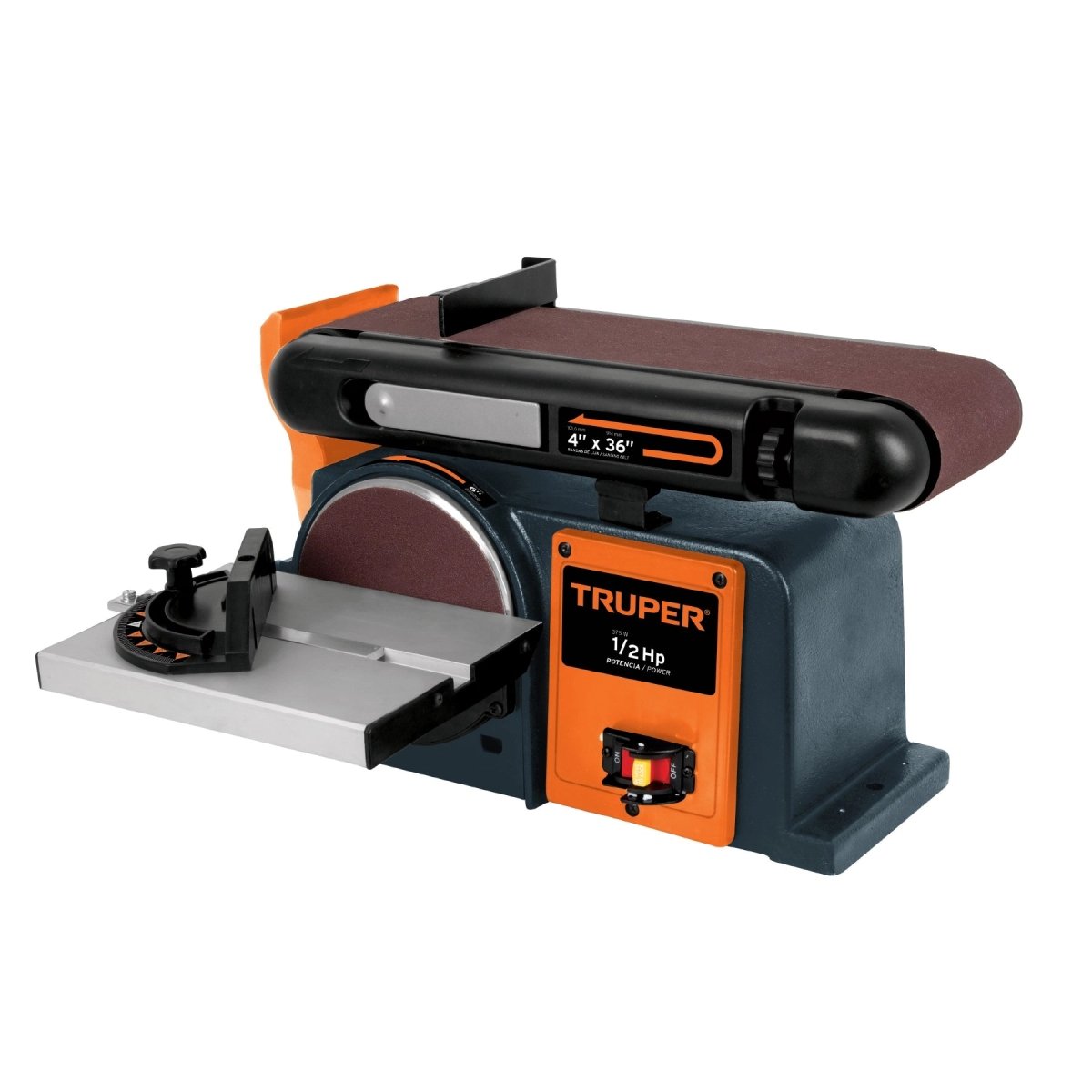 LIJADORA DE BANDA Y DISCO 4" Y 6" DE 1/2 HP TRUPER - SUPERMIX