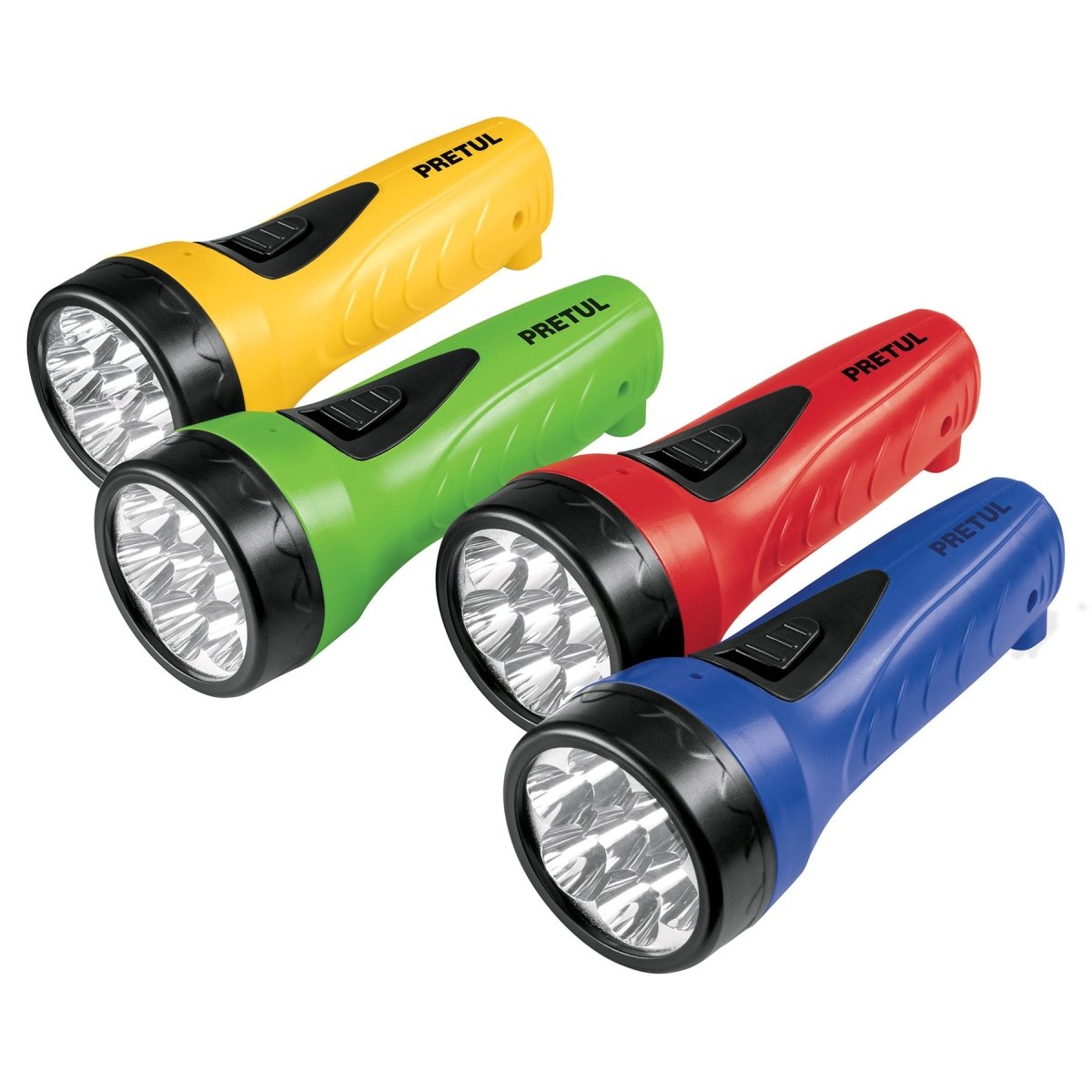 LINTERNA LED 100 LUMEN RECARGABLE PLASTICA PRETUL.. - SUPERMIX