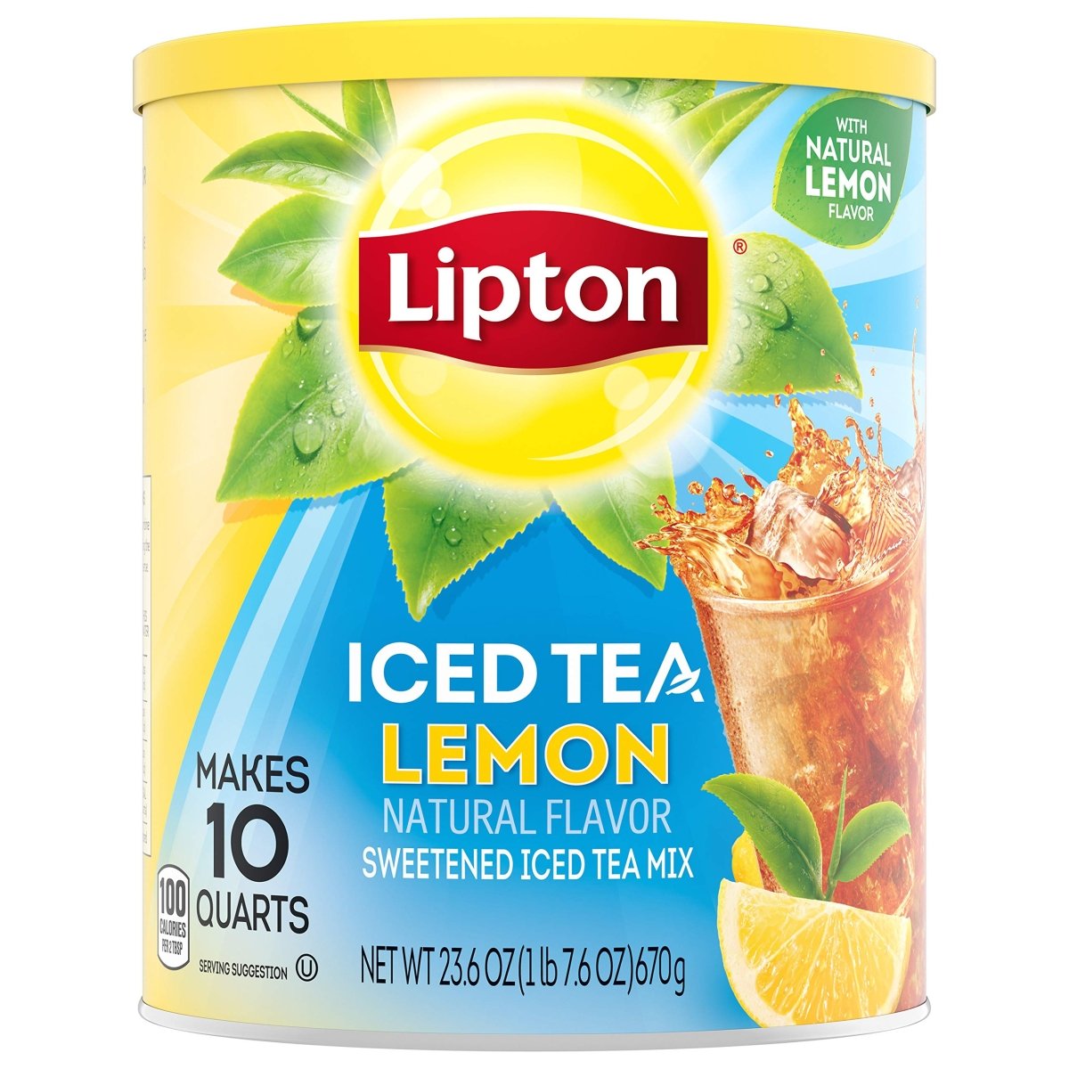 LIPTON LEMON ICED TEA MIX 10 QT 28.3 OZ - SUPERMIX