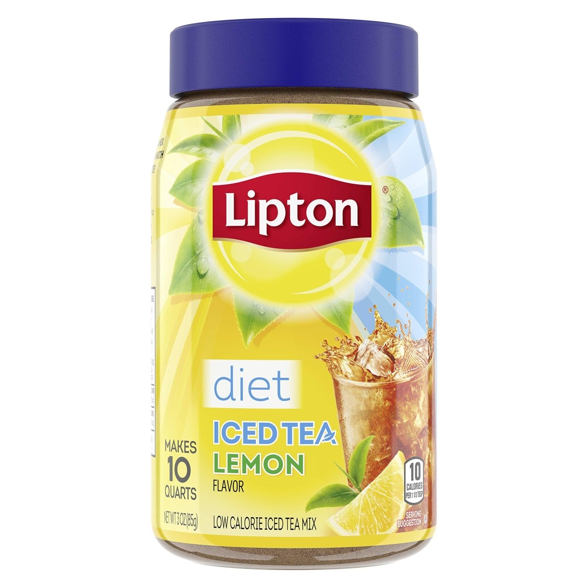 LIPTON LEMON SUGAR FREE DIET ICED TEA MIX 10 QT - SUPERMIX