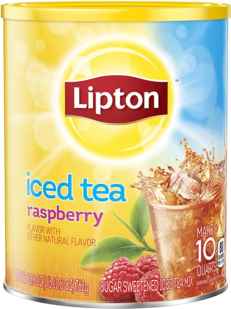 LIPTON RASPBERRY SUGAR ICED TEA MIX 10 QT 28.3 OZ - SUPERMIX