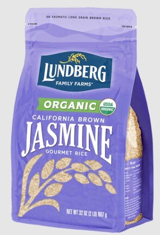 LUNDBG RICE OG1 JASMINE BROWN 2 LB - SUPERMIX