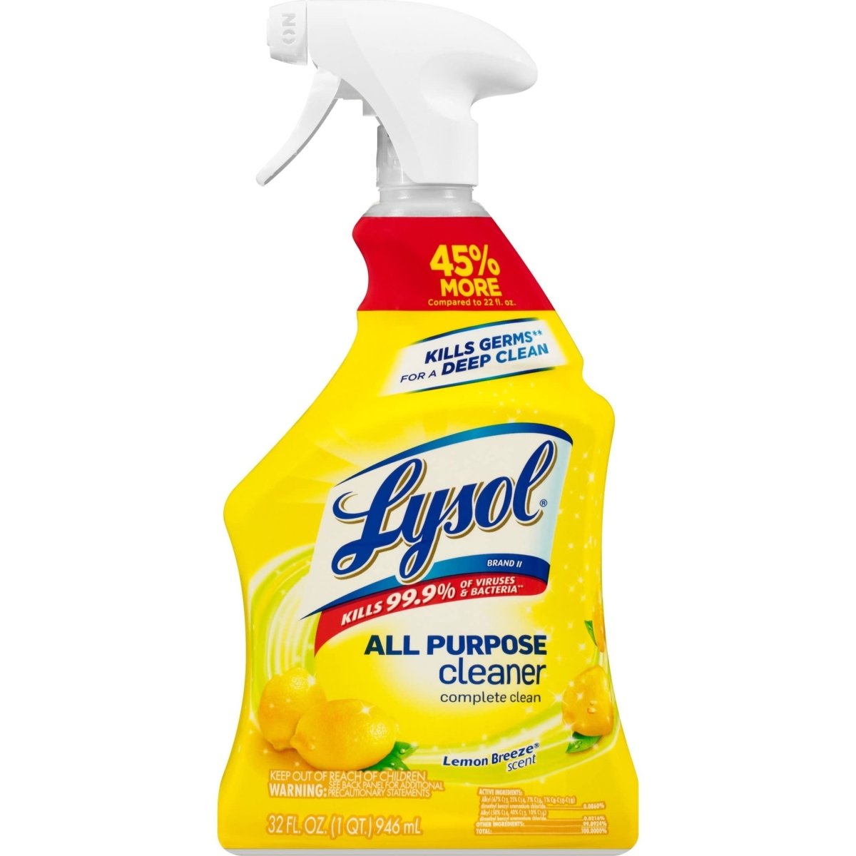 LYSOL ALL PURPOSE CLEANER LEMON BREEZE 32 OZ - SUPERMIX