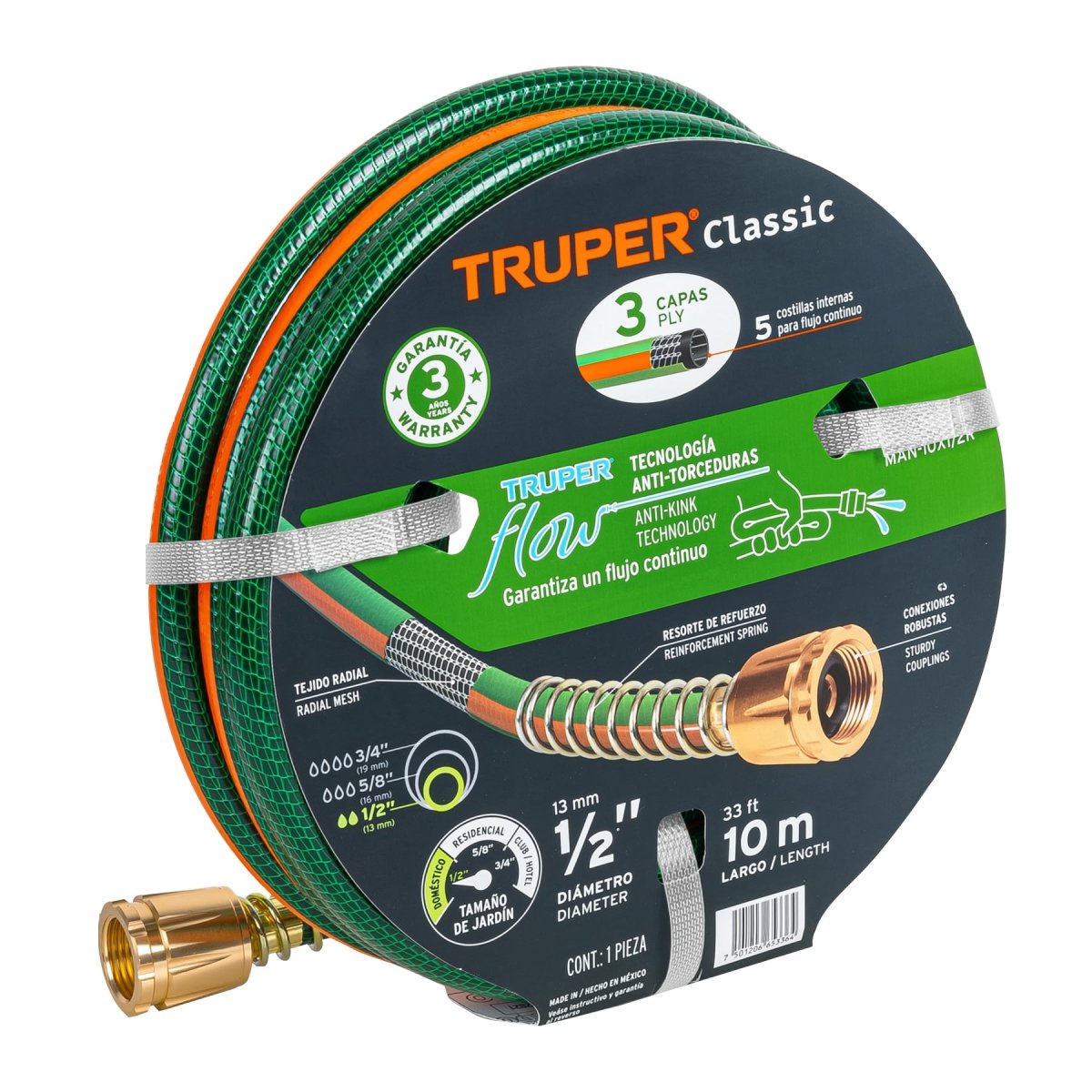 MANGUERA DE JARDIN 10MTS TRUPER - SUPERMIX