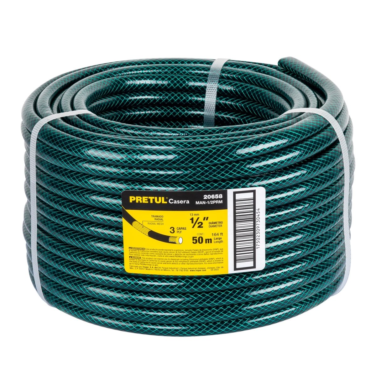 MANGUERA REFORZADA 1/2" DE 3 CAPAS 50M PRETUL - SUPERMIX