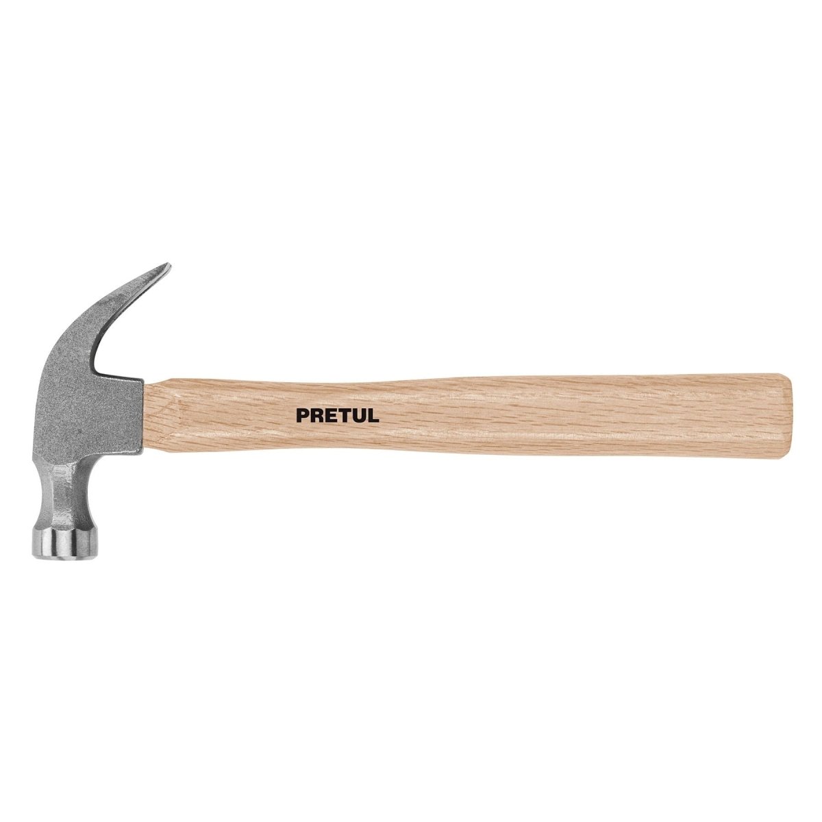 MARTILLO 16OZ SEMIPULIDO UÑA CURVA MANGO DE MADERA PRETUL - SUPERMIX