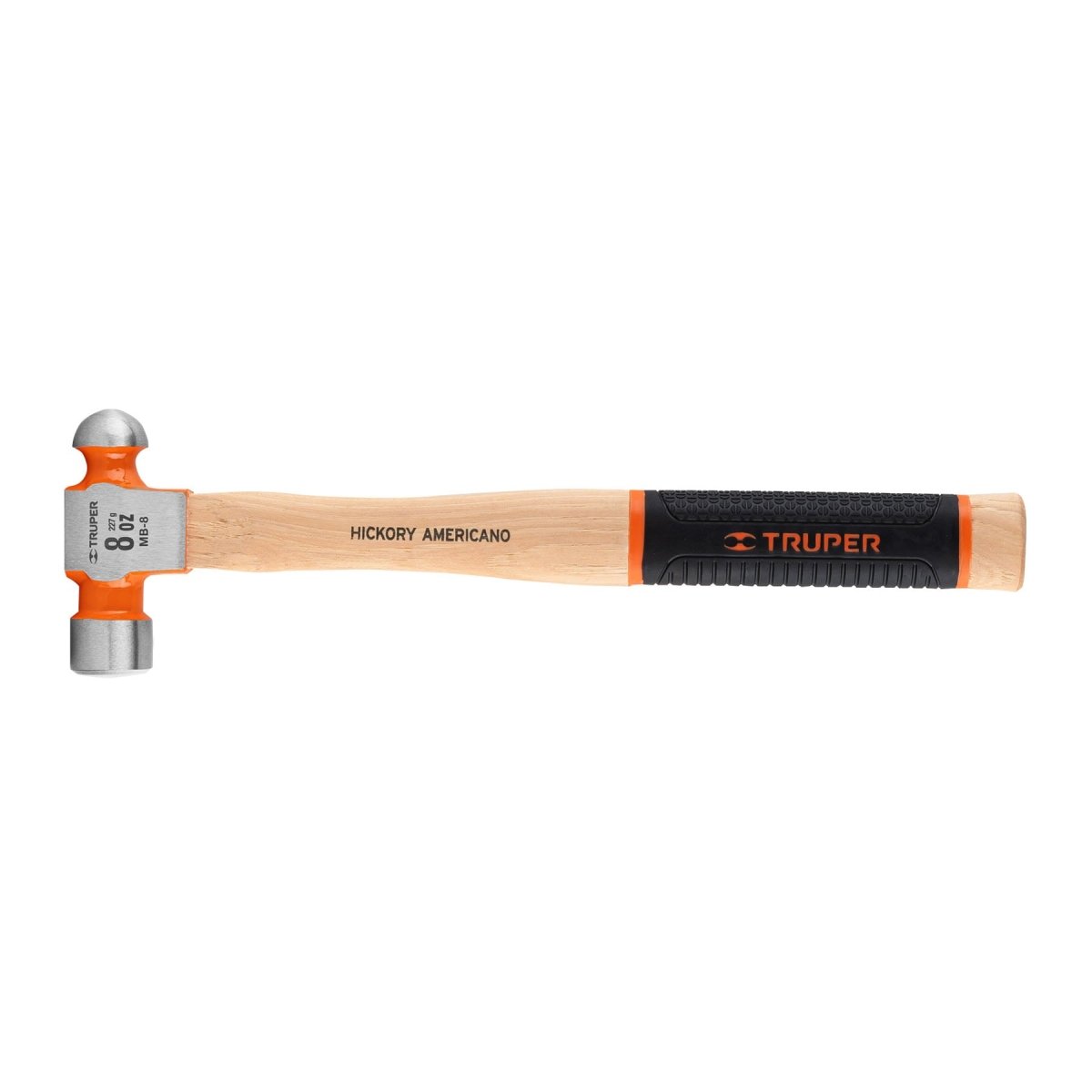 MARTILLO 8OZ PULIDO DE BOLA MANGO DE MADERA CON GOMA TRUPER.. - SUPERMIX