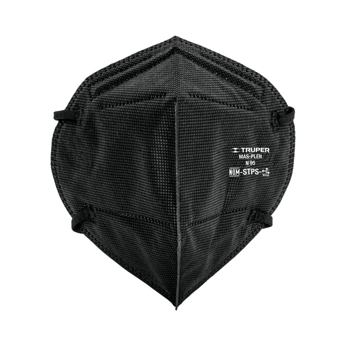 MASCARILLA PLEGABLE N95 NEGRO,10PZ - SUPERMIX