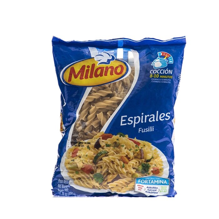 MILANO PASTA ESPIRAL NATURAL 400 GR - SUPERMIX