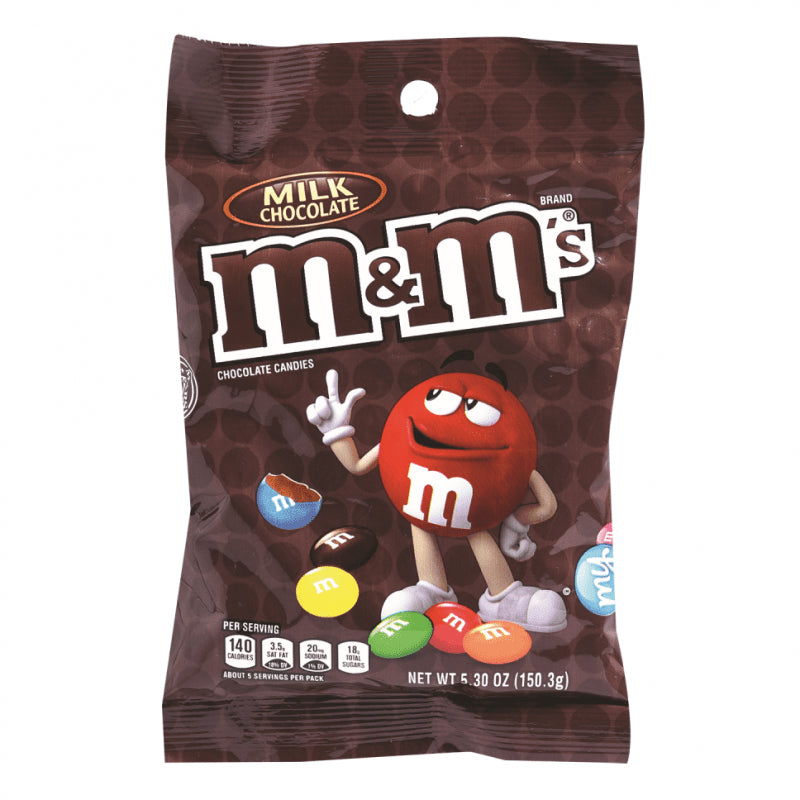 M&M MILK CHOC PEG PACK 5.30 OZ - SUPERMIX