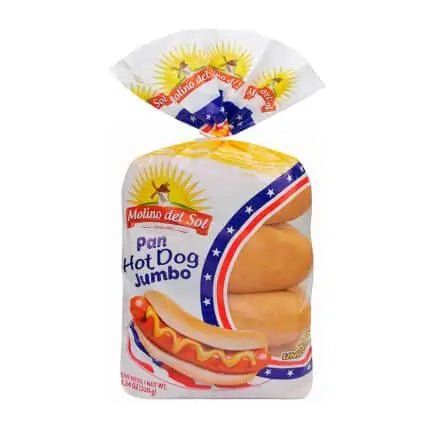 MOLINO DEL SOL PAN HOT DOG JUMBO - SUPERMIX