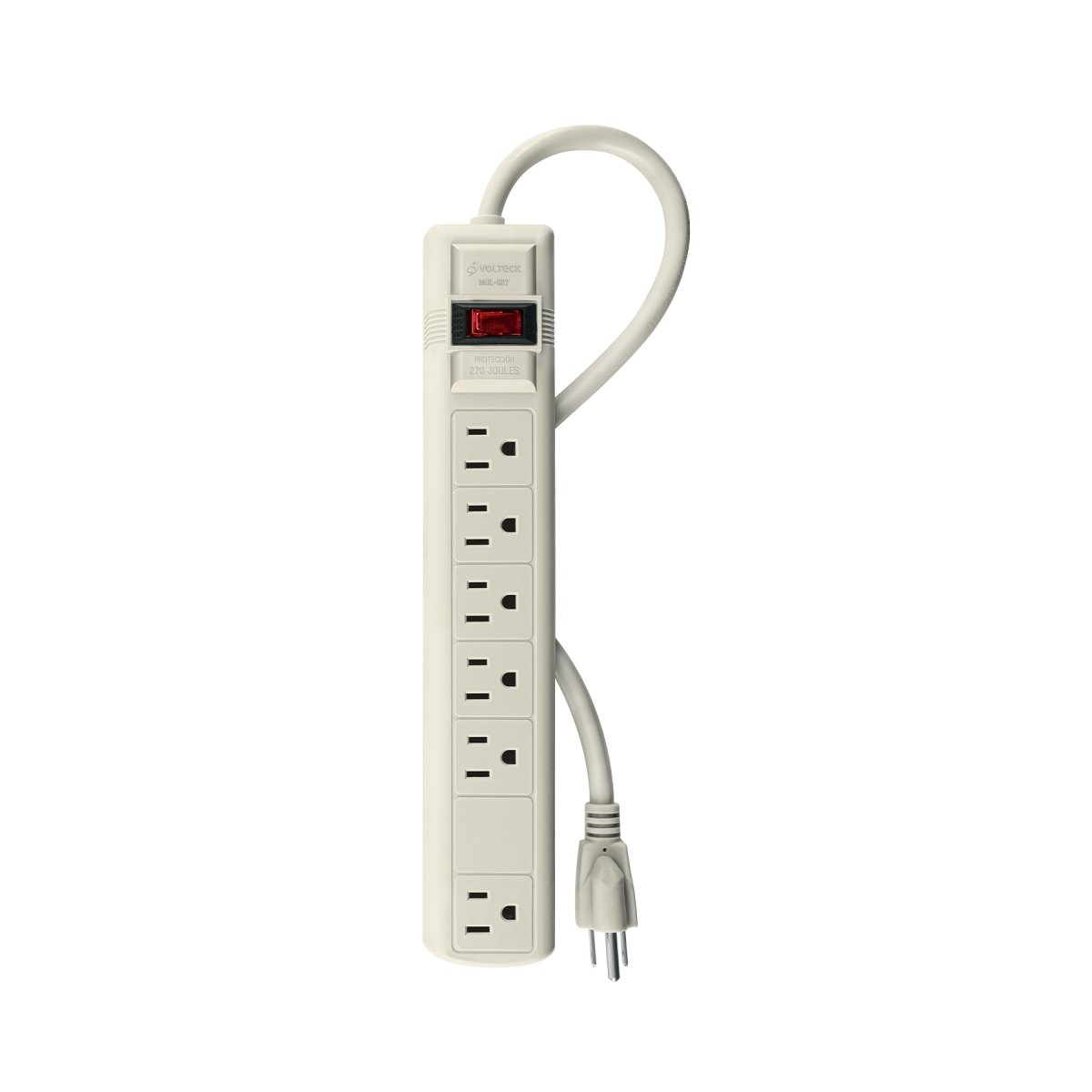 MULTI - CONTACTO SUPRESOR, 6ENTR, 270J, VOLTECK - SUPERMIX