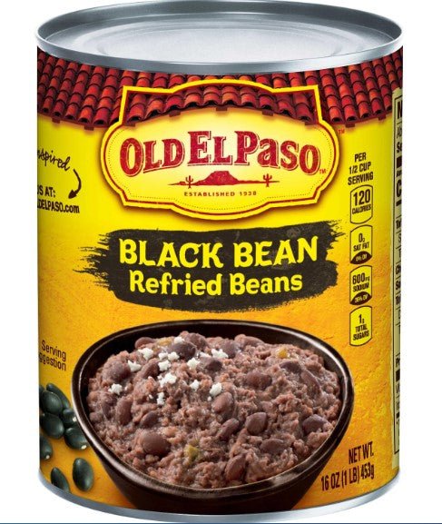 OLD EL PASO FRIJOLES NEGROS REFRITOS 12/16 OZ - SUPERMIX