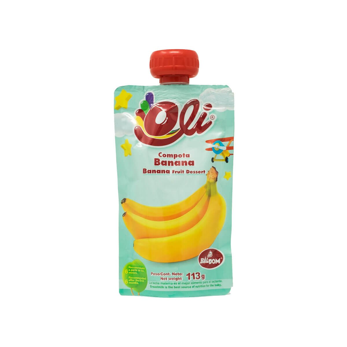 OLI COMPOTA SABOR BANANA FACIL PACK 113 GRS - SUPERMIX