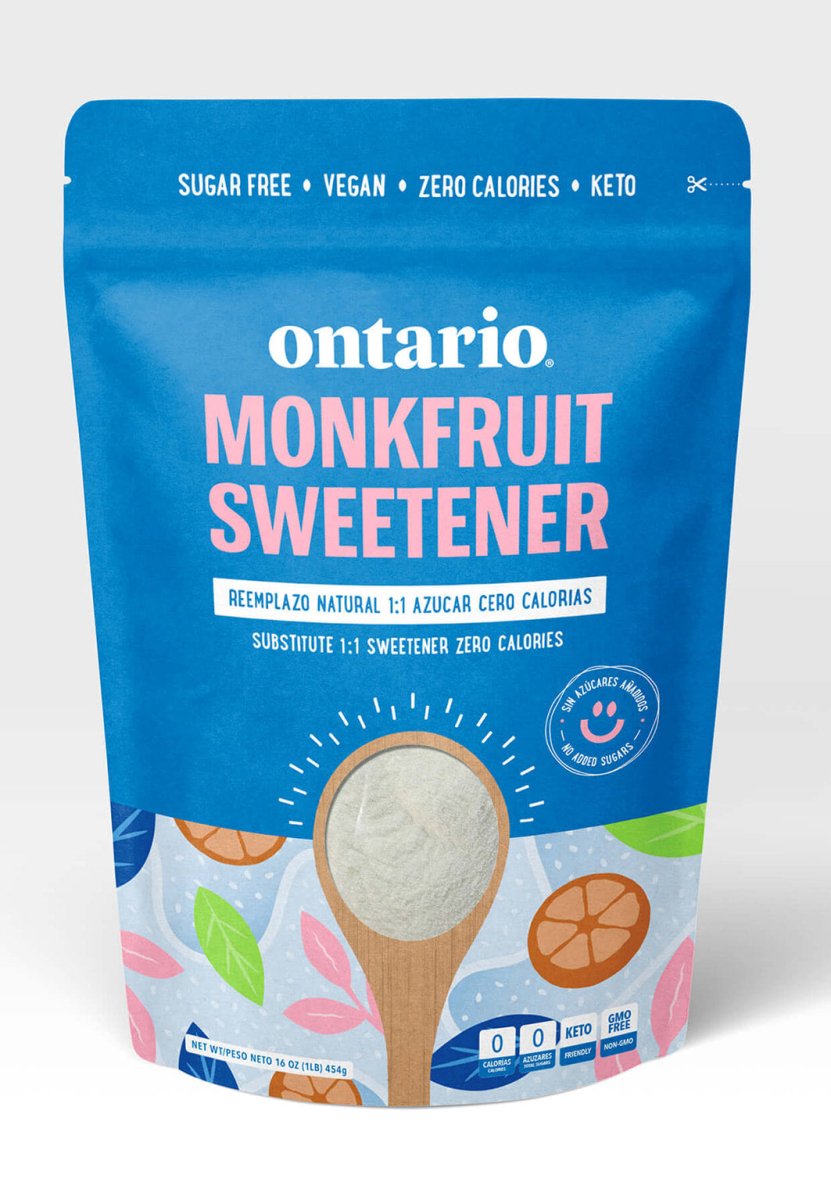 ONTARIO MONKFRUIT SWEETNER SUSTITUTO AZUCAR 454 GR - SUPERMIX