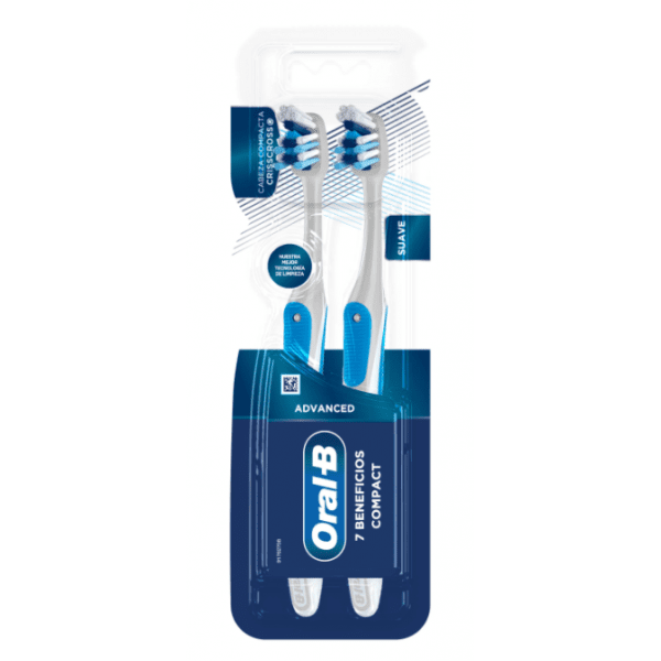 ORAL B CEPILLO 7 BENEFICIOS COMPACT 2 PACK - SUPERMIX