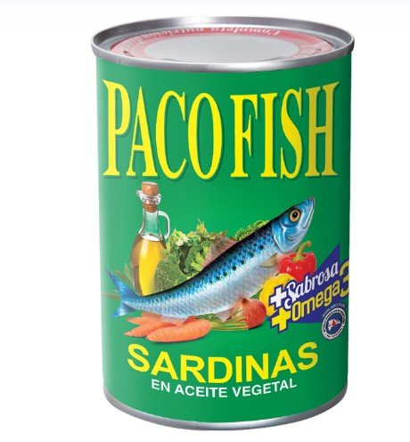 PACO FISH SARDINAS EN ACEITE VEGETAL 15 OZ - SUPERMIX
