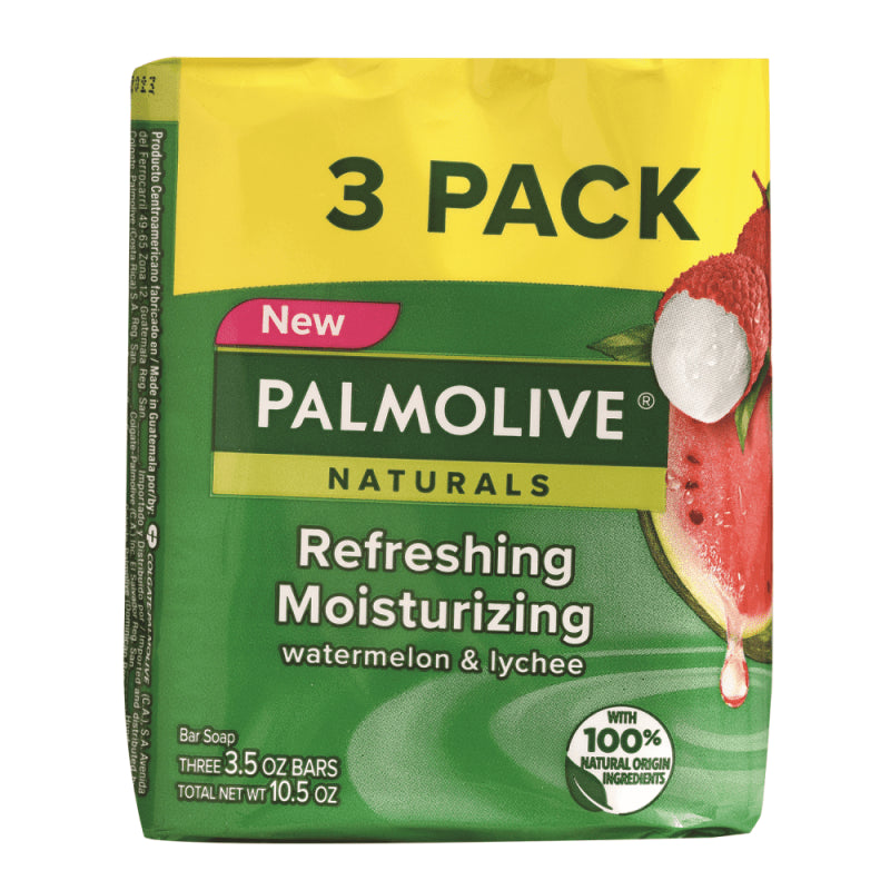 PALMOLIVE JABON HIDRATANTE SANDIA Y LICHI 3 PACK 100 G - SUPERMIX