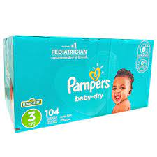 PAMPERS BABY DRY S3 104 UND/PAQ - SUPERMIX