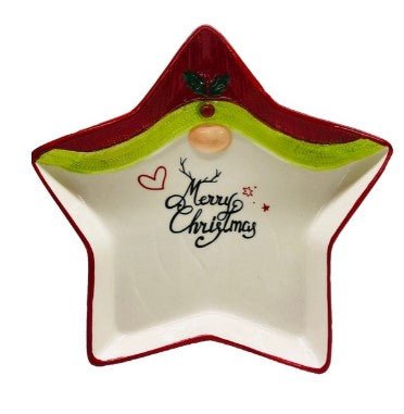 PLATO DE ESTRELLA DE NAVIDAD 23.5 X 23.5 X 2.5 CM - SUPERMIX