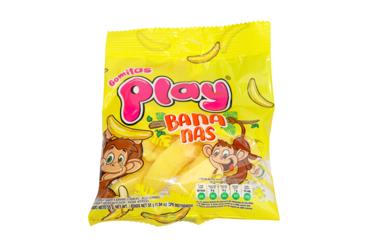 PLAY GOMITAS BANANAS 1.94 OZ 55.GR - SUPERMIX