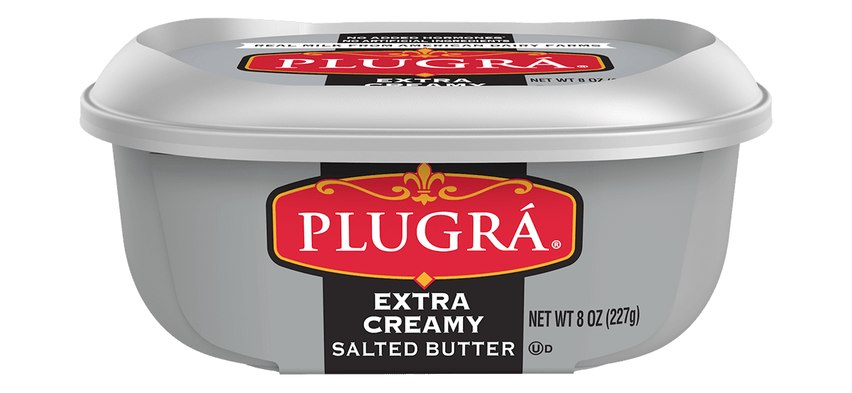 PLUGRA SALTED BUTTER TUB 8 OZ - SUPERMIX