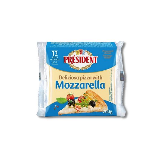 PRESIDENT QUESO MOZZARELLA EN LONJAS 200 GRS - SUPERMIX